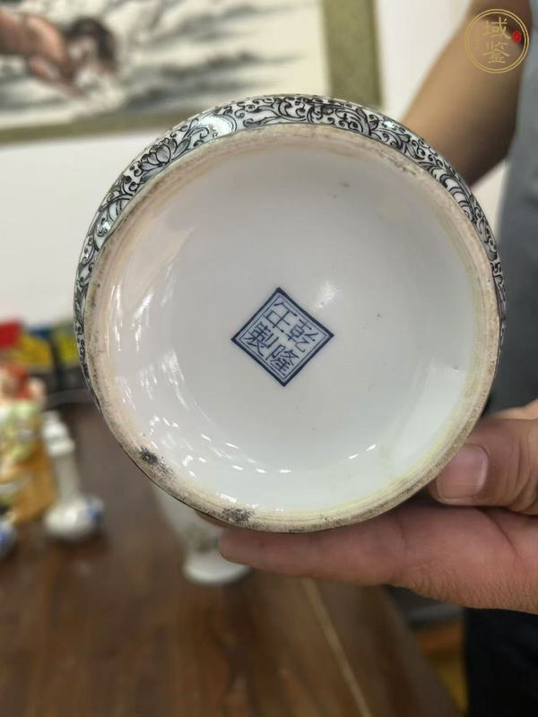 古玩陶瓷粉彩花鳥紋棒槌瓶真品鑒賞圖