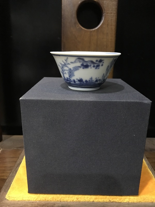 古玩陶瓷（精品品茗杯）清·康熙·訪友圖·青花品茗杯拍賣，當(dāng)前價(jià)格158元