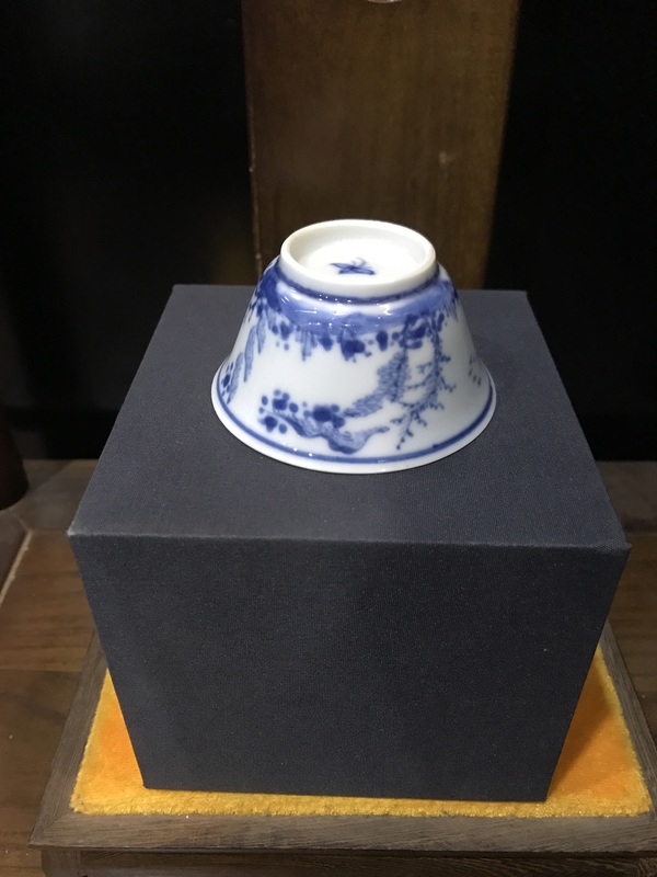 古玩陶瓷（精品品茗杯）清·康熙·訪友圖·青花品茗杯拍賣(mài)，當(dāng)前價(jià)格790元