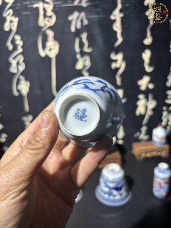 古玩陶瓷青花牧牛圖杯真品鑒賞圖