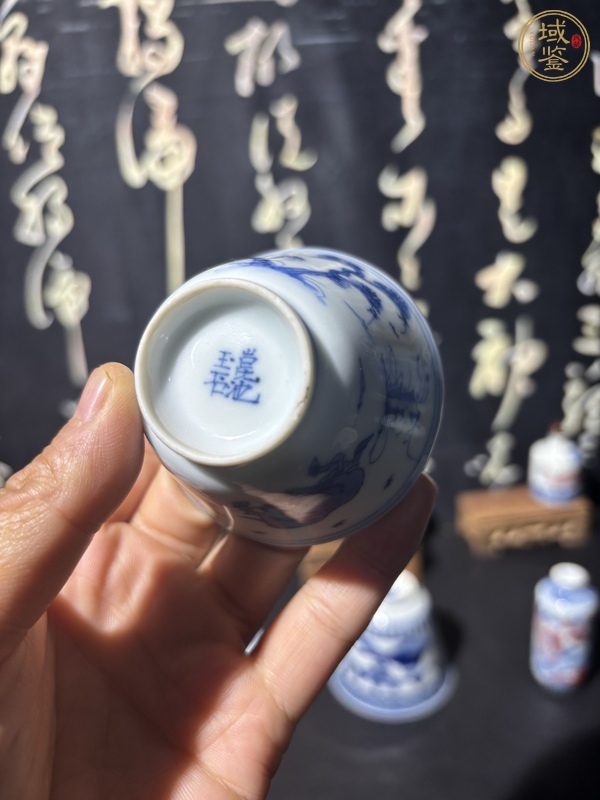 古玩陶瓷青花牧牛圖杯真品鑒賞圖