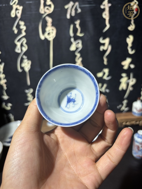 古玩陶瓷青花牧牛圖杯真品鑒賞圖