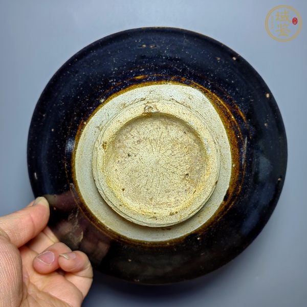 古玩陶瓷元·黑釉鐵銹斑碗 真品鑒賞圖