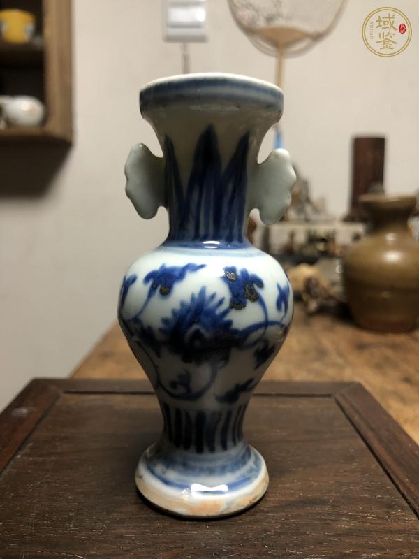 古玩陶瓷青花雙耳瓶真品鑒賞圖