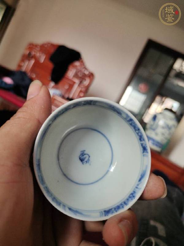 古玩陶瓷青花牧牛圖杯真品鑒賞圖