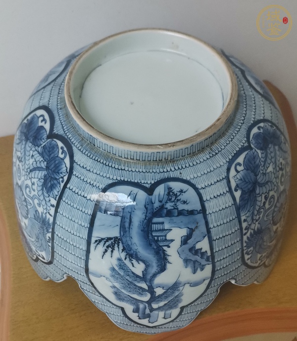 古玩陶瓷青花花口碗真品鑒賞圖