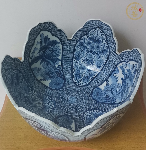 古玩陶瓷青花花口碗真品鑒賞圖