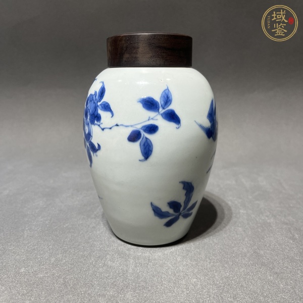 古玩陶瓷花鳥紋青花罐真品鑒賞圖