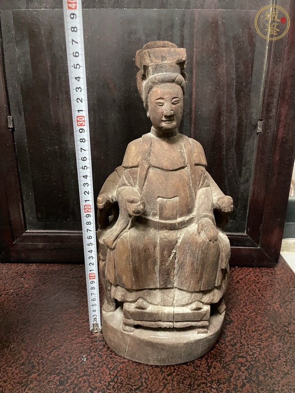 古玩雜項(xiàng)清代木雕瑪祖造像真品鑒賞圖