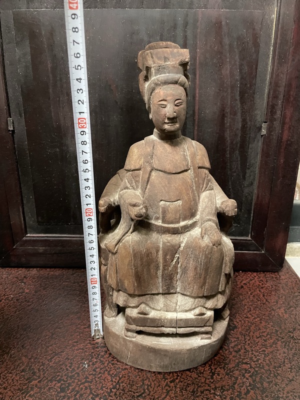 古玩雜項(xiàng)清代木雕瑪祖造像拍賣(mài)，當(dāng)前價(jià)格4888元