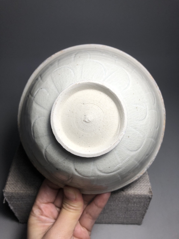 古玩陶瓷【館藏級精品】宋代:青白瓷 仰覆蓮瓣紋碗【收藏價值極高】拍賣，當(dāng)前價格0元