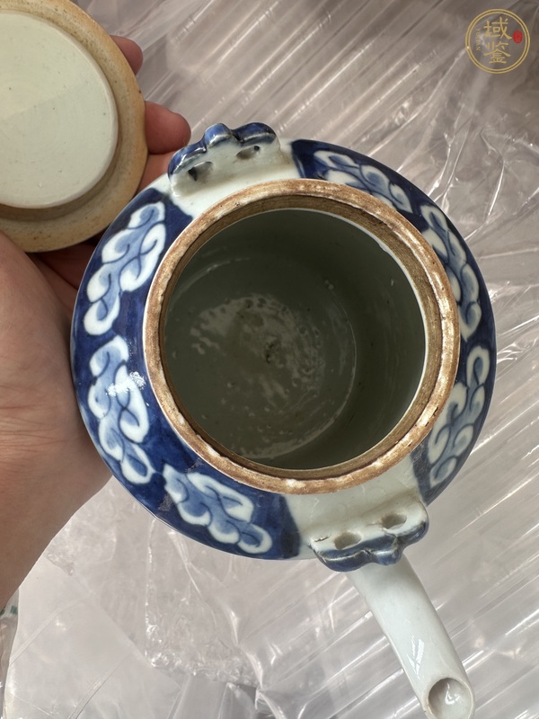 古玩陶瓷青花人物故事紋茶壺真品鑒賞圖