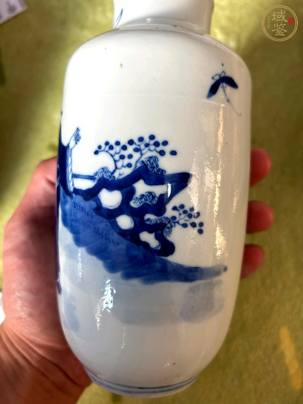 古玩陶瓷人物紋青花瓶真品鑒賞圖