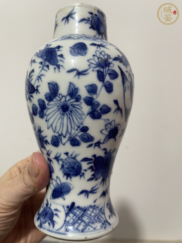 古玩陶瓷青花花鳥紋雞腿瓶真品鑒賞圖