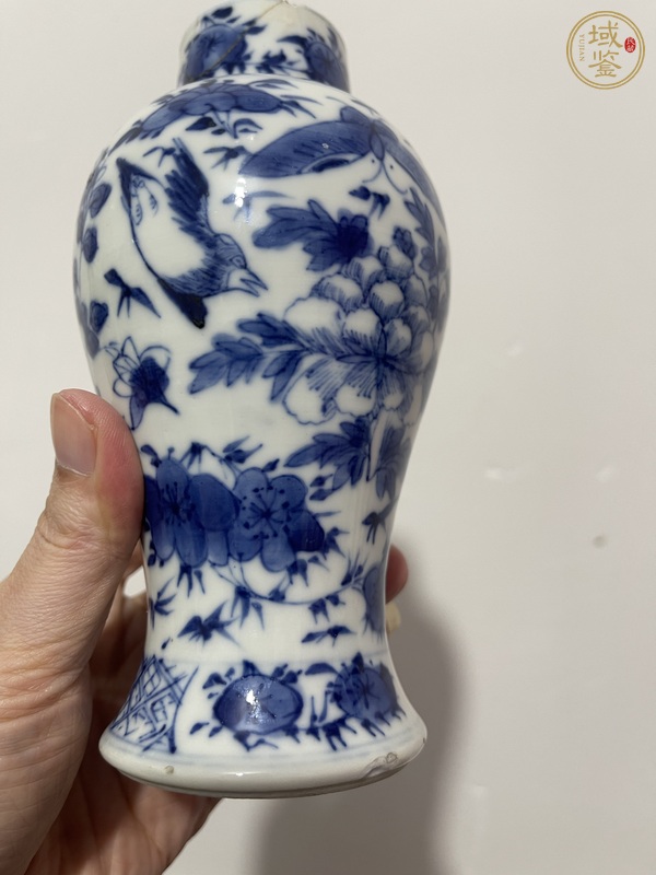 古玩陶瓷青花花鳥紋雞腿瓶真品鑒賞圖