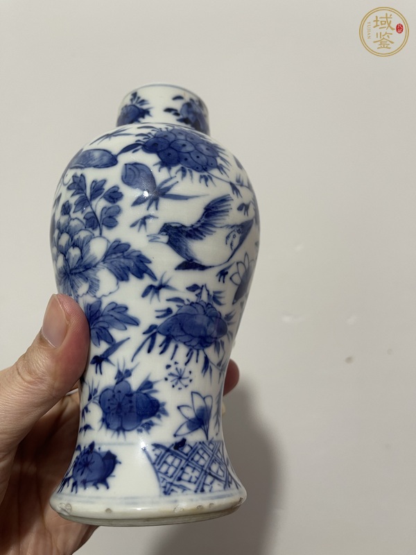 古玩陶瓷青花花鳥紋雞腿瓶真品鑒賞圖