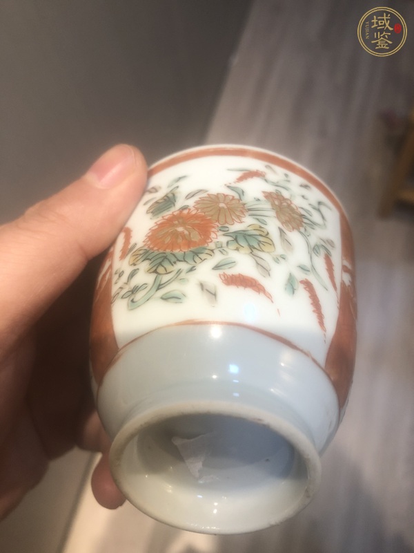 古玩陶瓷花卉紋杯真品鑒賞圖