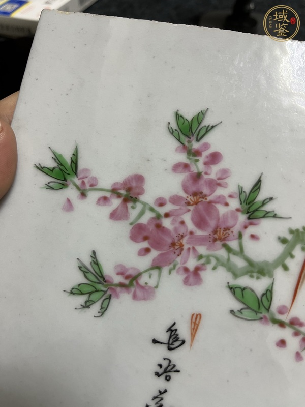 古玩陶瓷花鳥紋瓷板畫真品鑒賞圖