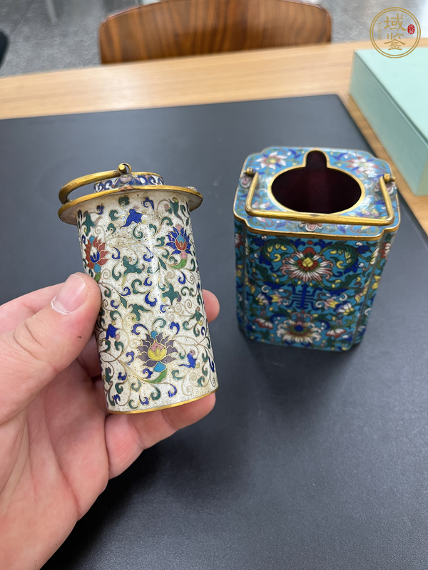 古玩銅器景泰藍(lán)溫酒器真品鑒賞圖