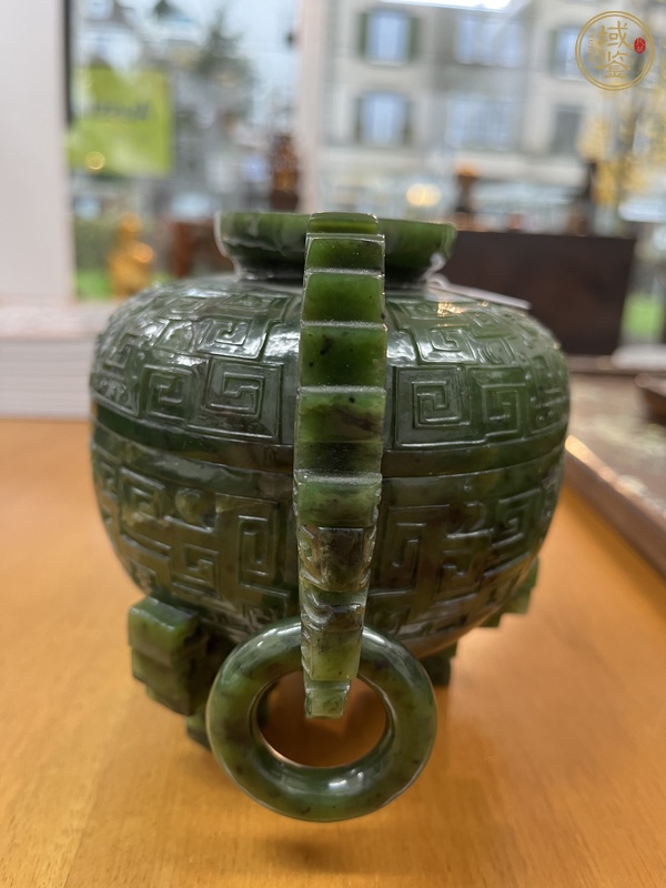 古玩玉器玉雕變形龍紋爐真品鑒賞圖