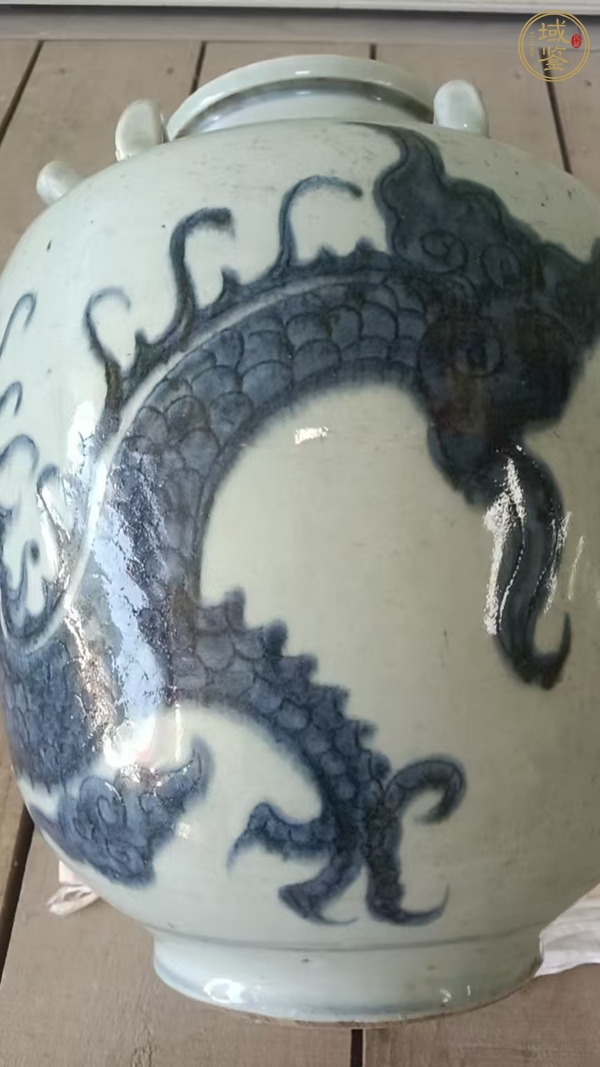 古玩陶瓷龍紋青花壺真品鑒賞圖