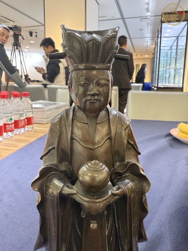 古玩銅器文官像真品鑒賞圖