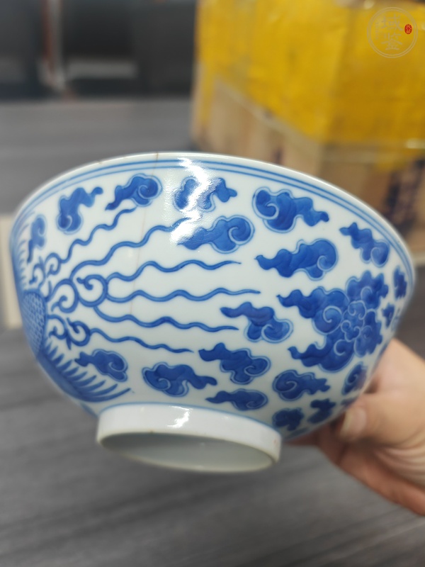 古玩陶瓷青花鳳紋碗 真品鑒賞圖