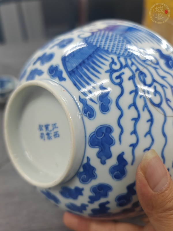 古玩陶瓷青花鳳紋碗 真品鑒賞圖