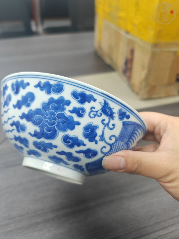 古玩陶瓷青花鳳紋碗 真品鑒賞圖