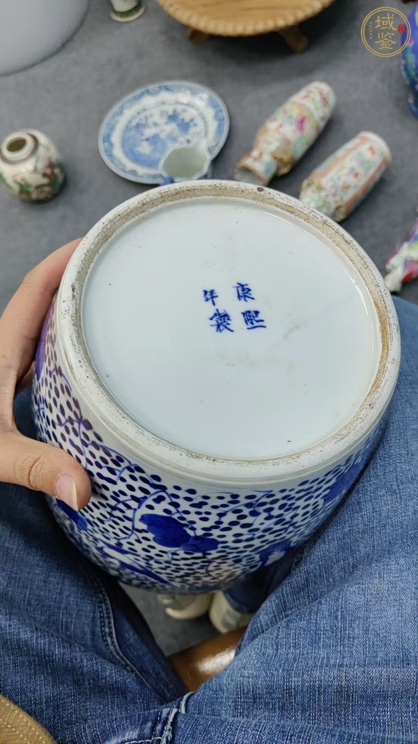 古玩陶瓷喜報(bào)平安青花罐真品鑒賞圖