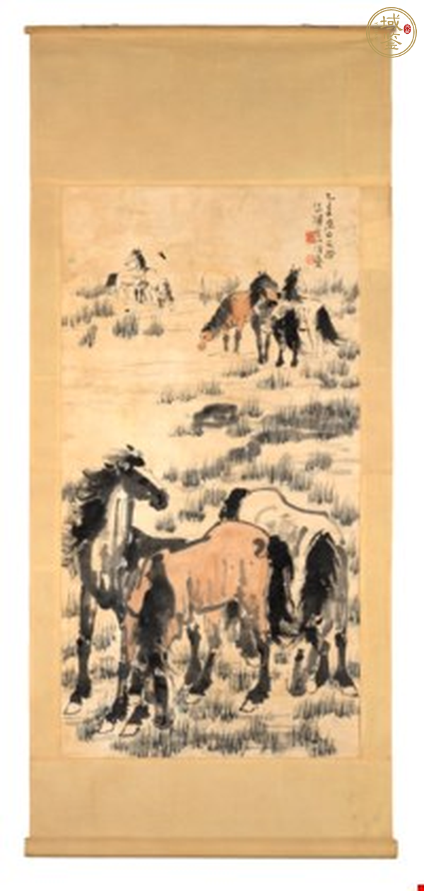 古玩字畫現(xiàn)代仿徐悲鴻《馬》真品鑒賞圖