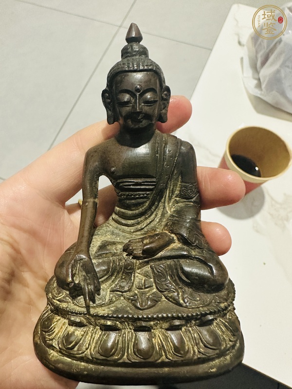 古玩銅器銅藥師佛真品鑒賞圖