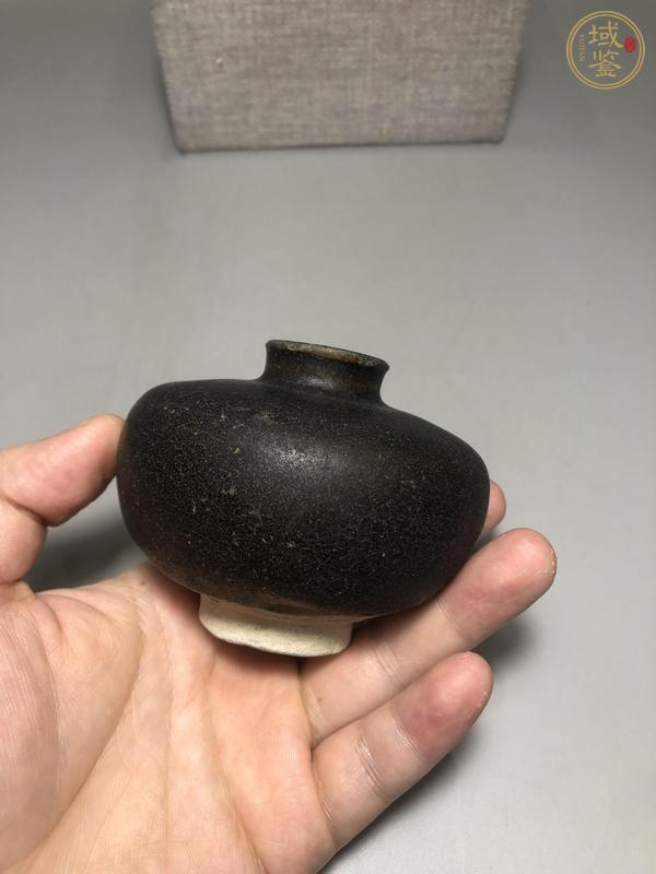 古玩陶瓷吉州窯黑釉水盂真品鑒賞圖