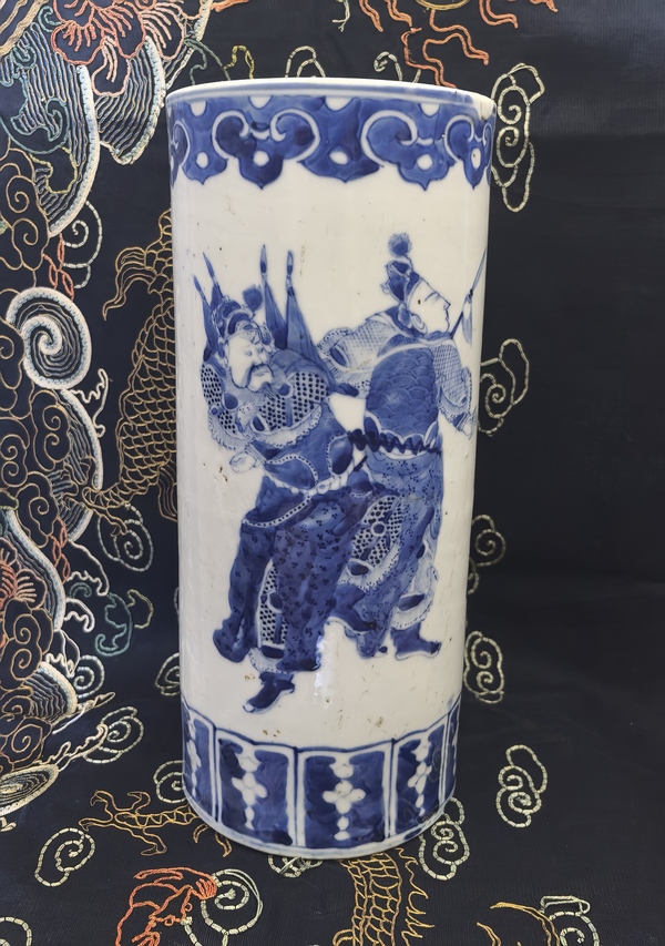 古玩陶瓷清晚期青花四大天王箭筒拍賣,當(dāng)前價(jià)格18888元