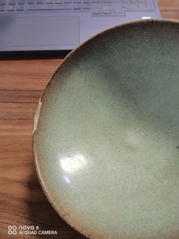 古玩陶瓷元·鈞窯天藍釉賞碗拍賣,當前價格8888元