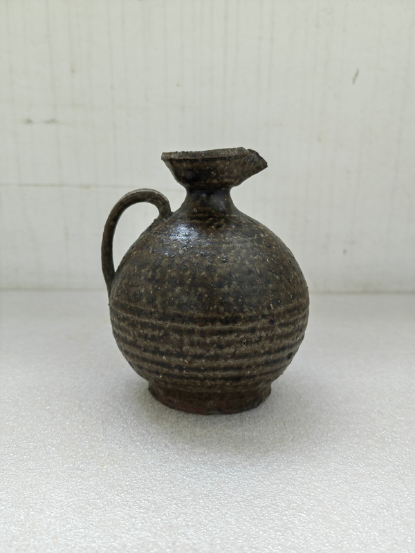 古玩陶瓷褐釉花澆拍賣,當前價格680元