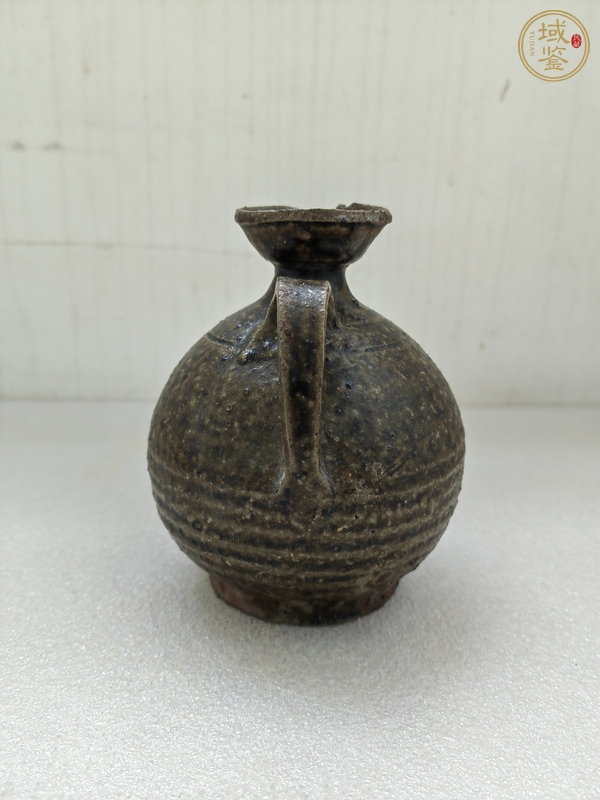 古玩陶瓷褐釉花澆真品鑒賞圖