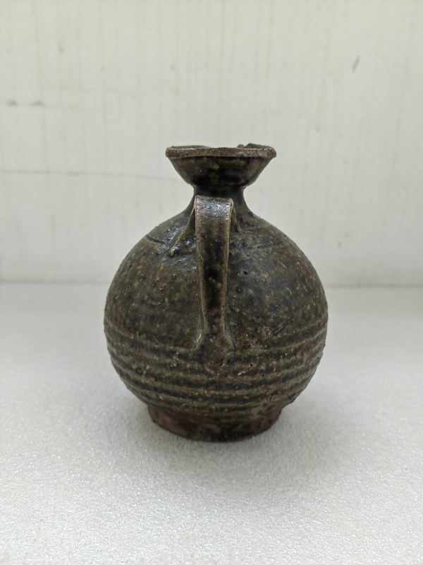 古玩陶瓷褐釉花澆拍賣,當前價格680元