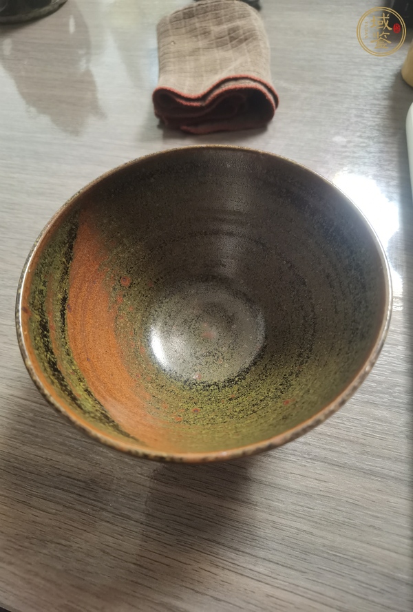 古玩陶瓷日本昭和茶葉末釉大碗真品鑒賞圖