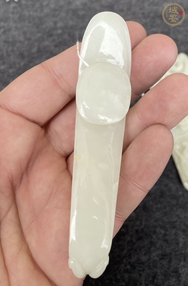 古玩玉器白玉蒼龍教子帶鉤真品鑒賞圖