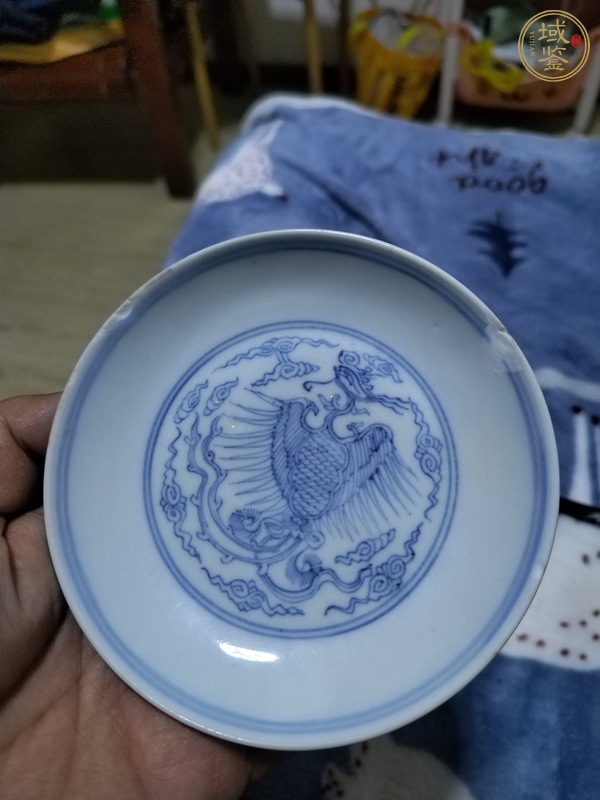 古玩陶瓷鳳紋盤真品鑒賞圖