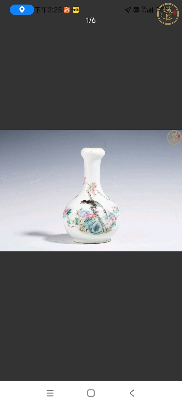 古玩陶瓷粉彩蒜頭瓶真品鑒賞圖