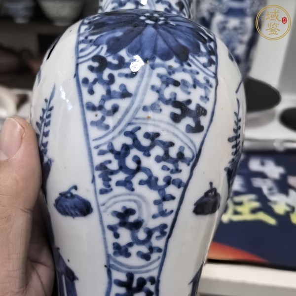 古玩陶瓷博古圖青花瓶真品鑒賞圖