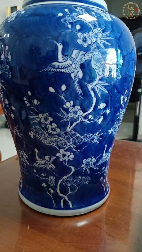 古玩陶瓷青花花鳥紋罐真品鑒賞圖