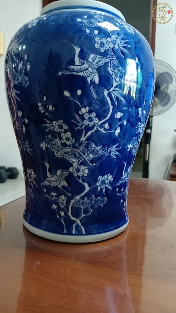 古玩陶瓷青花花鳥紋罐真品鑒賞圖