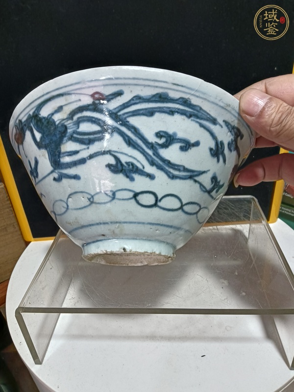 古玩陶瓷青花鳳紋碗真品鑒賞圖