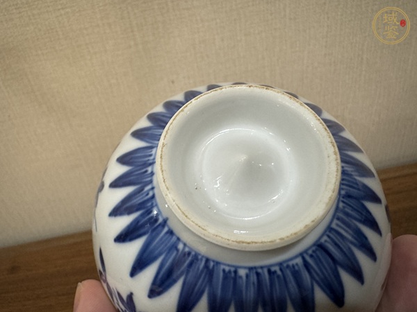 古玩陶瓷青花三多紋雞心茶圓真品鑒賞圖