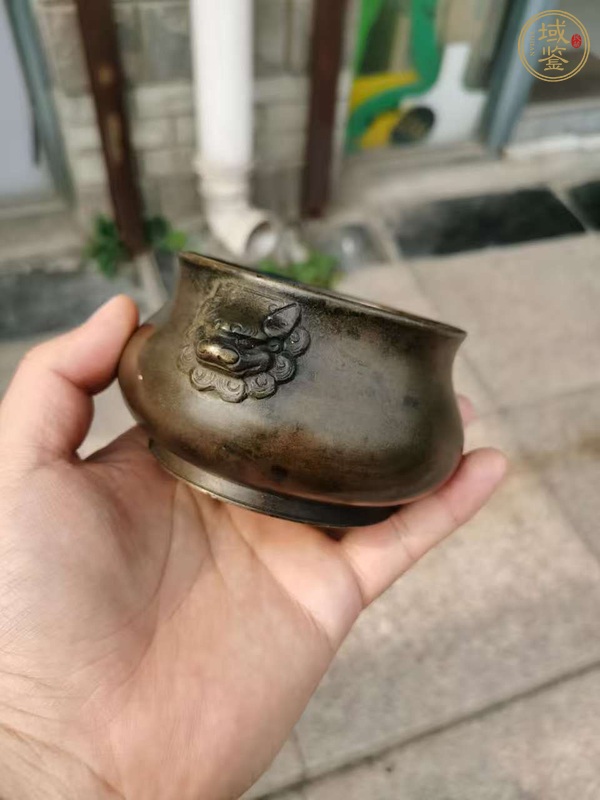 古玩銅器獅耳爐真品鑒賞圖