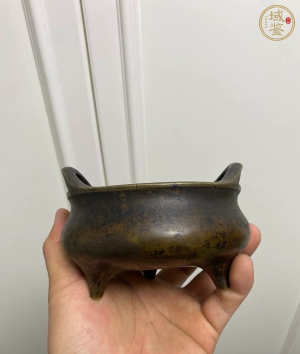 古玩銅器清代橋耳爐真品鑒賞圖