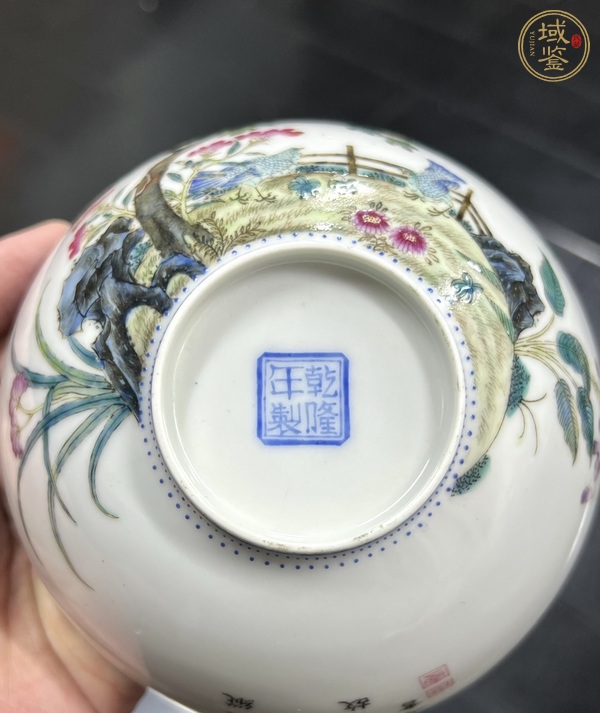 古玩陶瓷琺瑯彩花鳥紋碗真品鑒賞圖